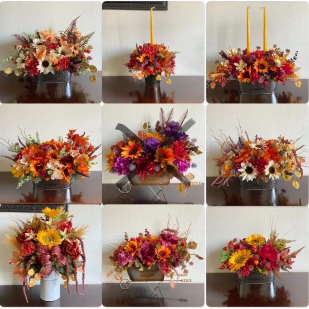Faux Floral Bouquet with Sunflowers/Peonies